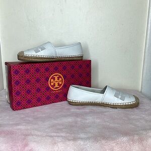 Tory Burch Perforated Logo Espadrille Shoes